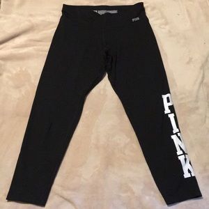 NWOT Pink Victoria’s Secret Crop Ultimate Leggings
